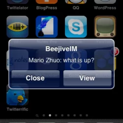 BeejiveIM, push notification finally come to iPhone. Now you can contact me using Gtalk and MSN at any time