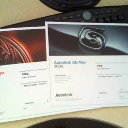 Autodesk 3ds Max and Maya expert certificate of mine had arrived this morning.