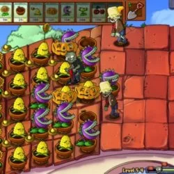 Palying a good mini game called Plants Vs Zombies, it was so cute!