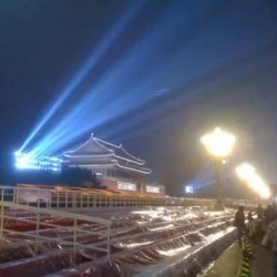 I came to Tiananmen Square tonight, they really did thier jobs for the upcoming national day.