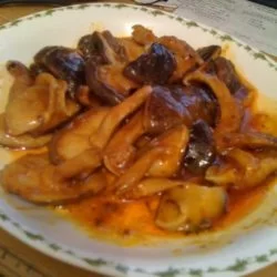 Special Duke cooked dish, the Sweet mushrooms.