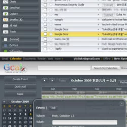 Gmail and Google calendar UI under the Firefox add-on ‘Google redesigned’.