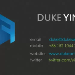 New business cards are ready to print.