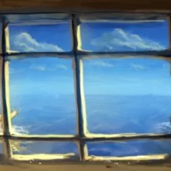 Suddenly this view came to my mind, so I paint it quickly http://flic.kr/p/7mcGn7