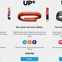 Jawbone的设计师们是集体出国度假去了吗？Up move就像个地摊货，要多cheap有多cheap，Up3就像个海绵绷带，还不如老款的Up24好看，两条腕带完全不是一个审美观出来的。
